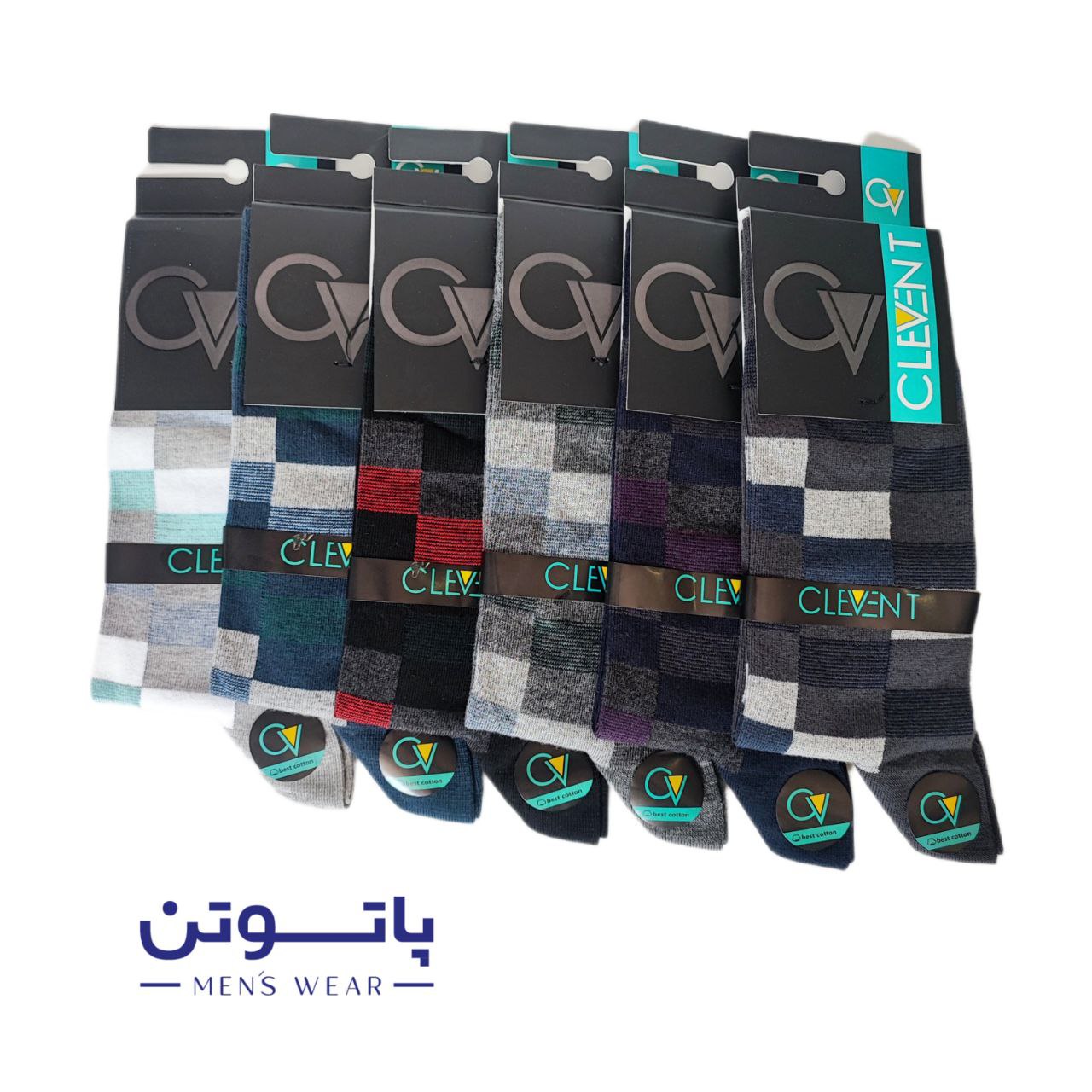 جوراب مردانه ساقدار طرحدار کلونت - Clevent c1217