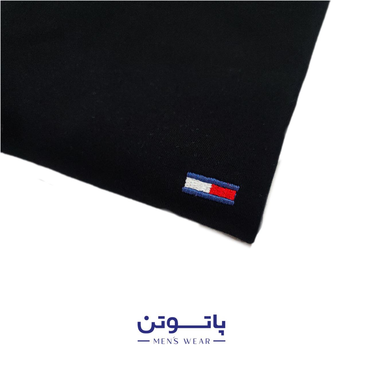 تیشرت یقه گرد مشکی تامی قواره باکسی - تصویر 4