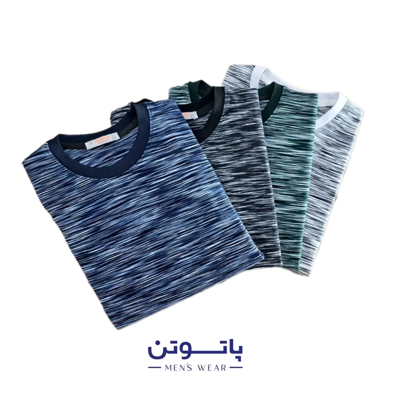 تیشرت یقه گرد افکت دار - PIR414 - تصویر 2