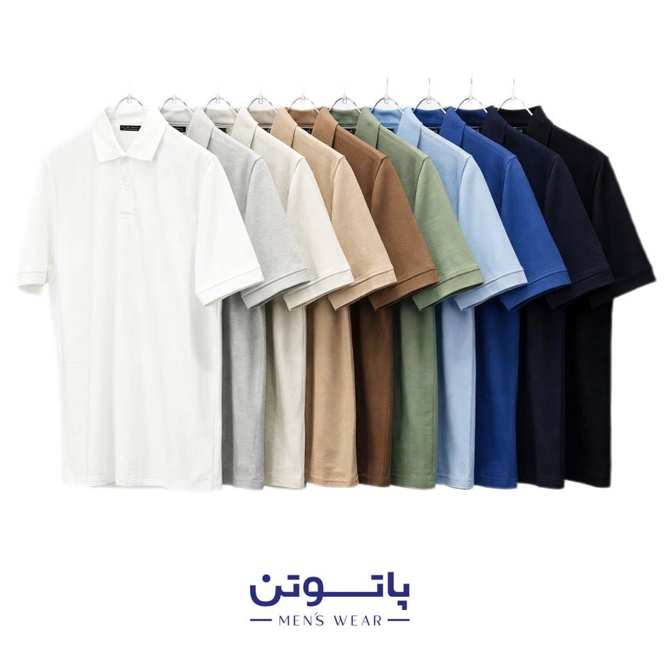 پولوشرت سه دکمه پنبه ژاکارد مردانه -PIR86 - تصویر 2